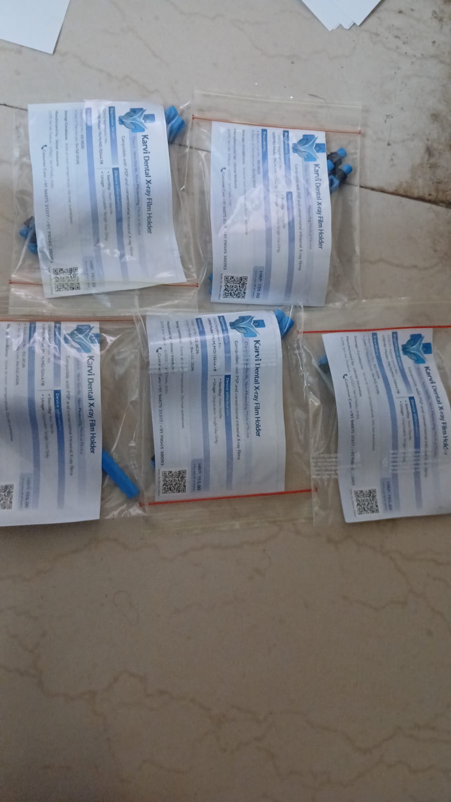 Individually bagged and labelled KARVI holders, ready for despatch.